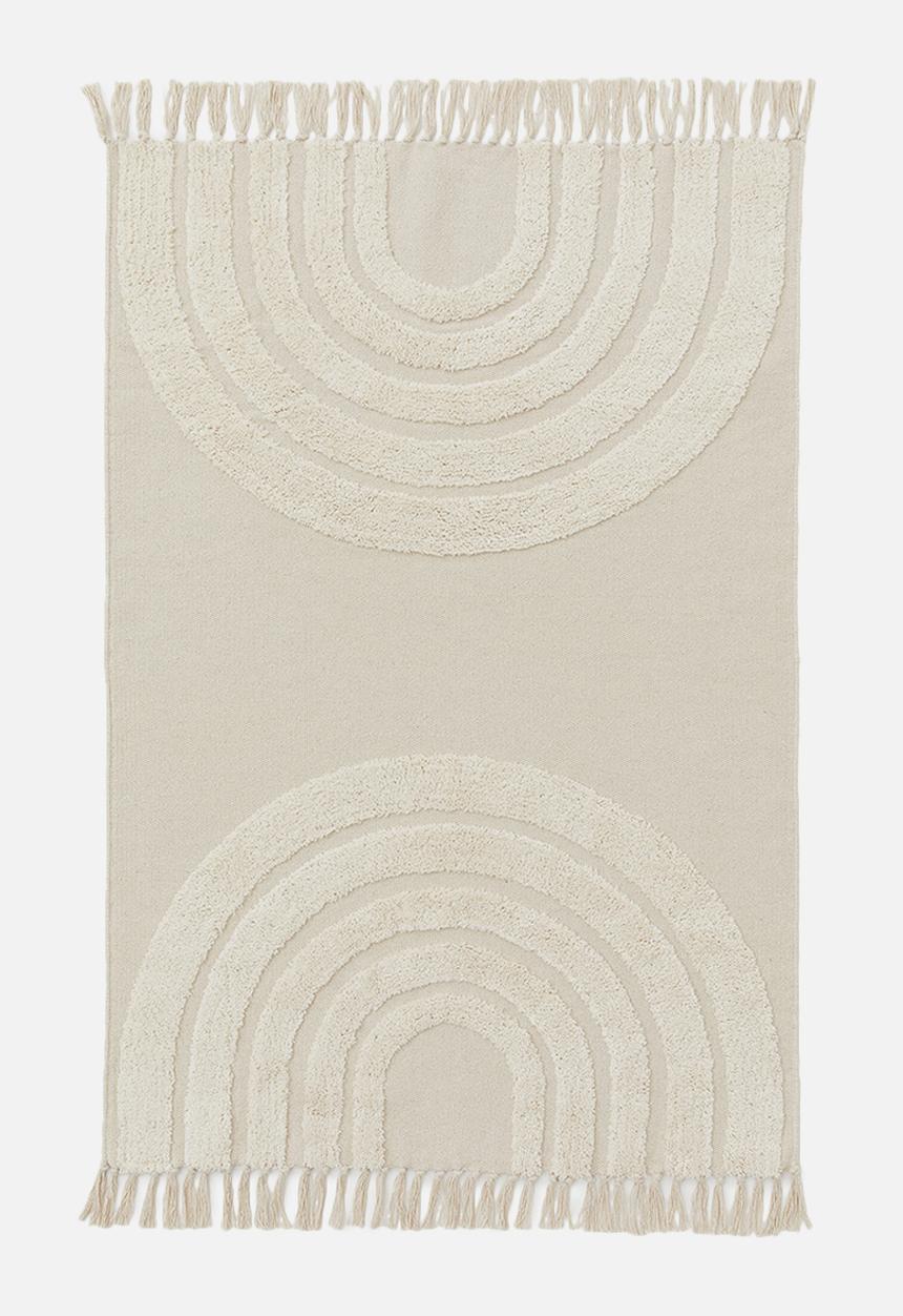 H&M - Rainbow cotton rug - white