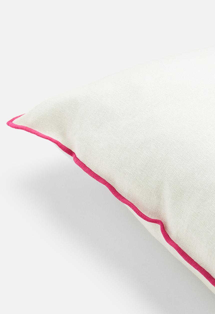H&M - Linen-blend cushion cover - multi,white