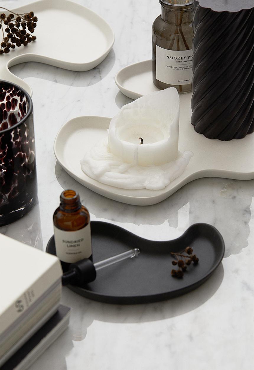 H&M - Stoneware tray - white