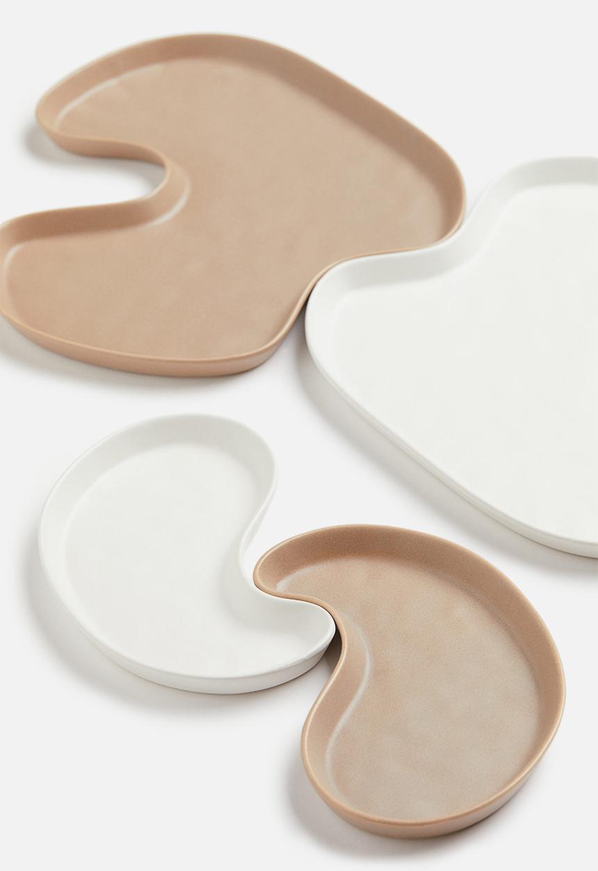 H&M - Stoneware tray - white