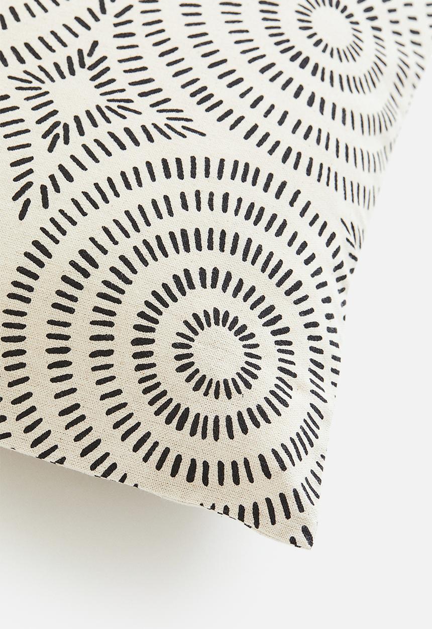 H&M - Patterned cotton cushion cover - multi,white