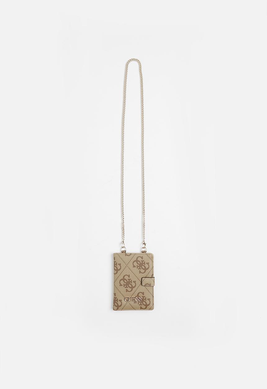 GUESS - Berta passport case - latte