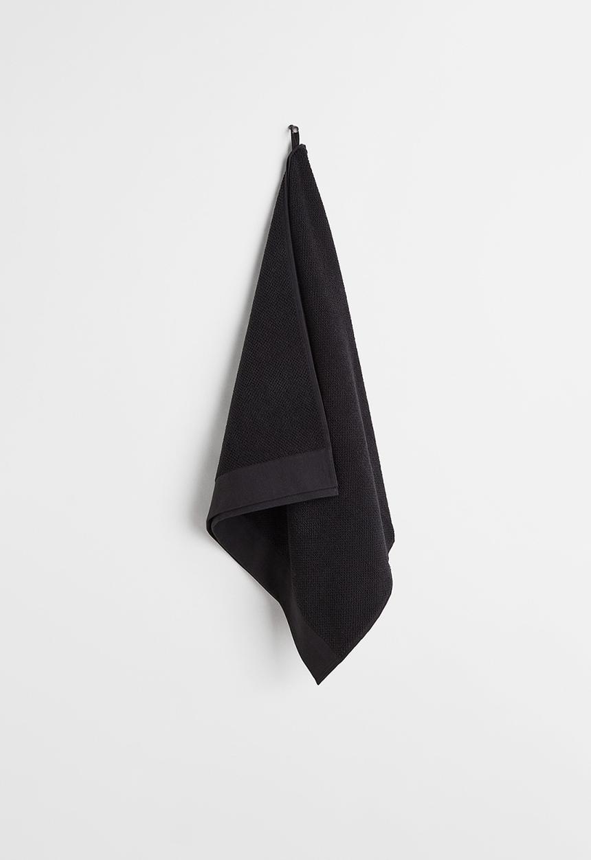 H&M - Cotton terry bath towel - black
