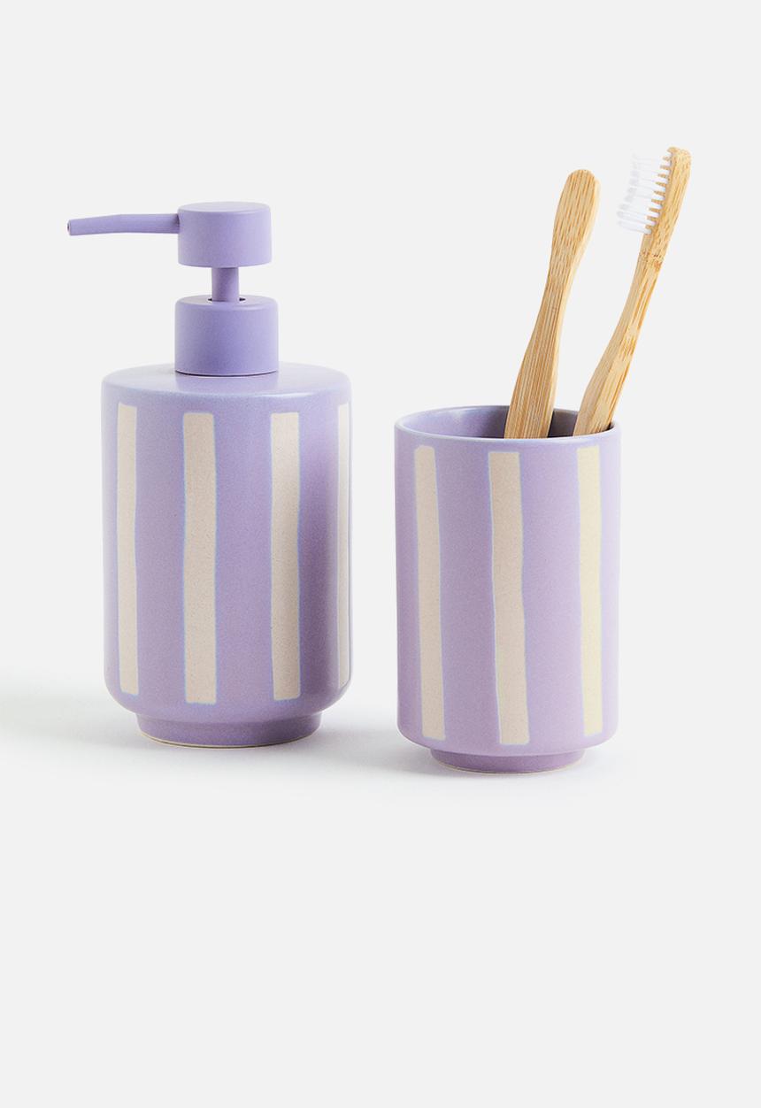 H&M - Stoneware toothbrush mug - purple