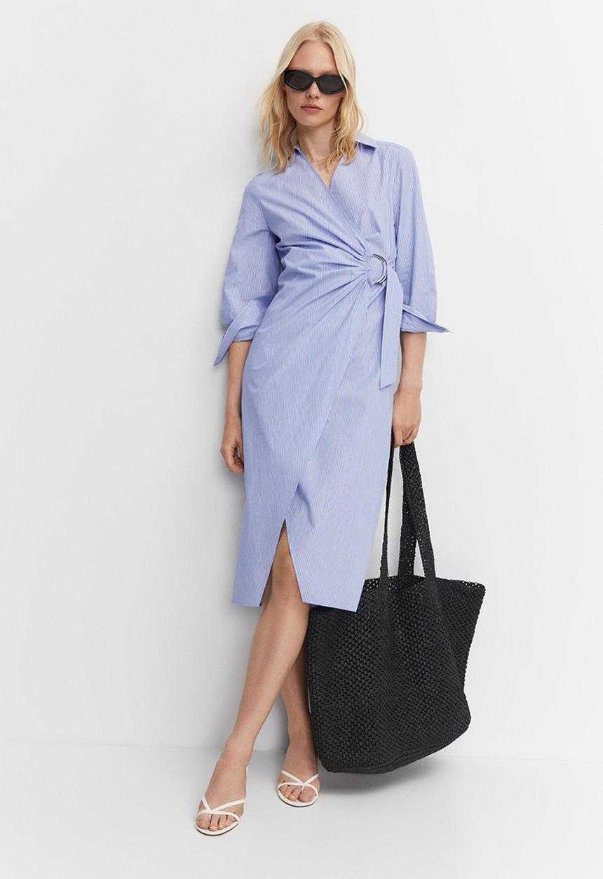 MANGO - Dress rayamil-h - mid-blue