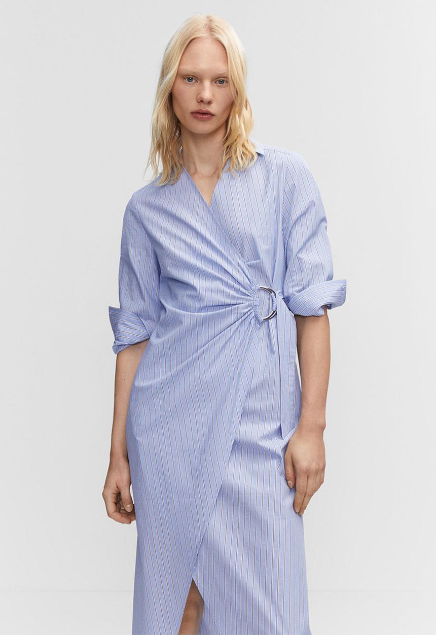 MANGO - Dress rayamil-h - mid-blue