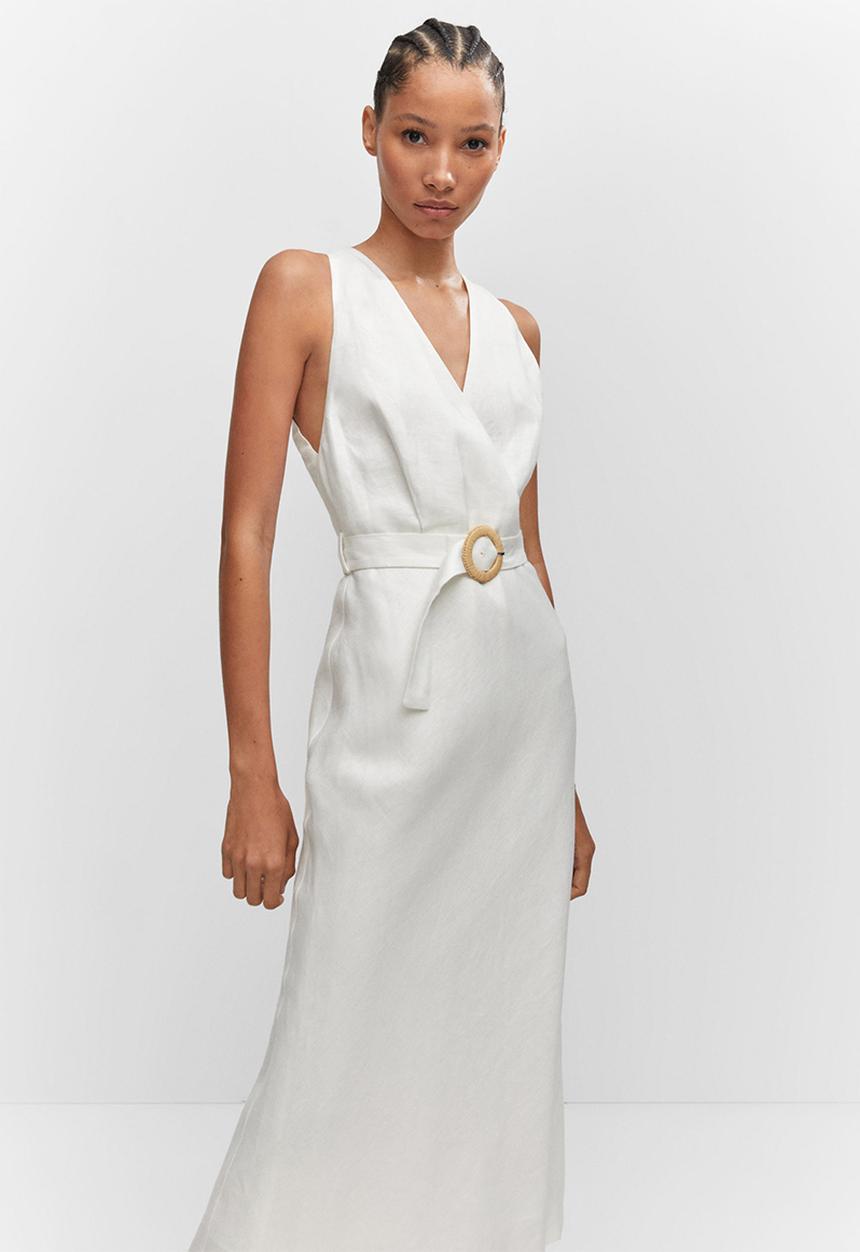 MANGO - Dress amalfi - off white
