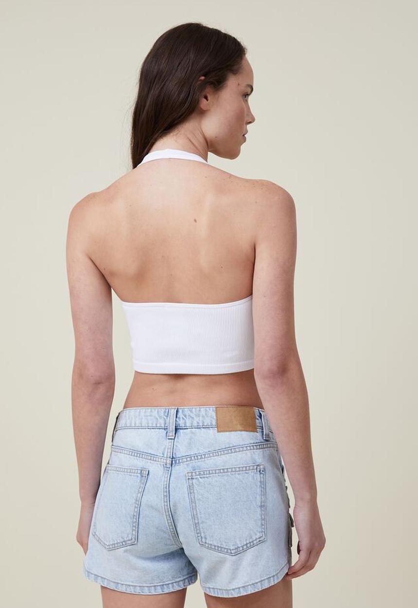 Cotton On - Mini cargo denim short - palm blue