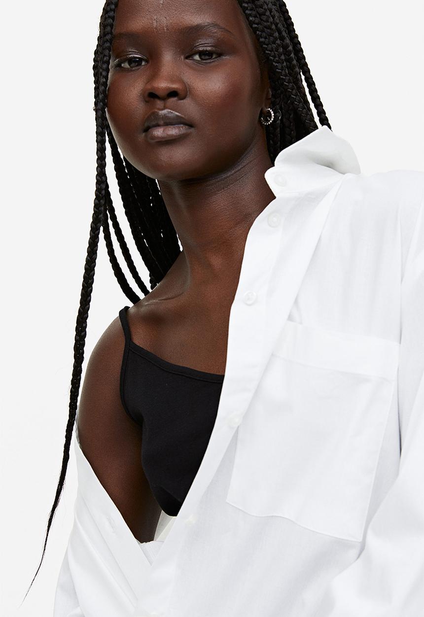 H&M - Cotton poplin shirt - white