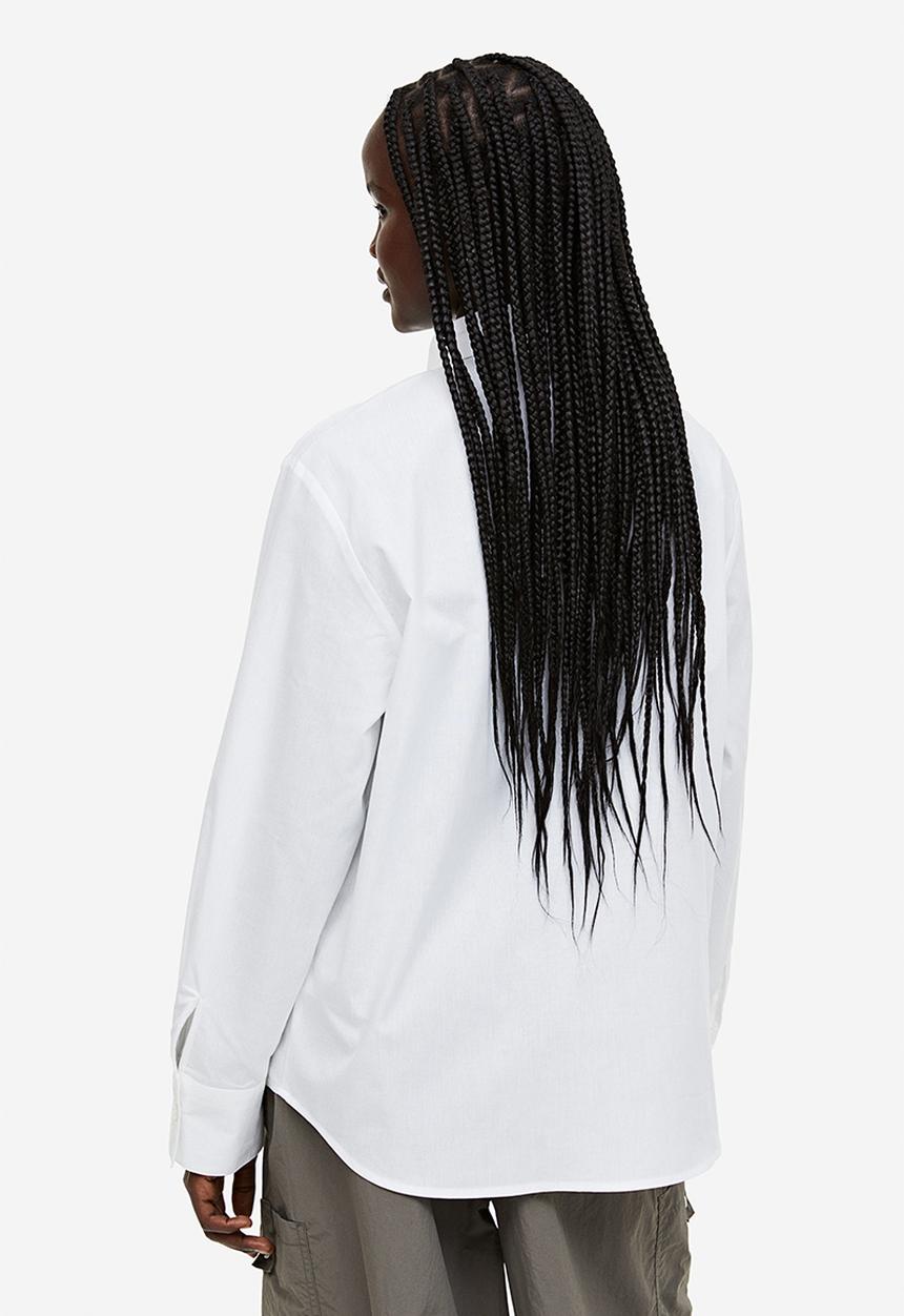 H&M - Cotton poplin shirt - white
