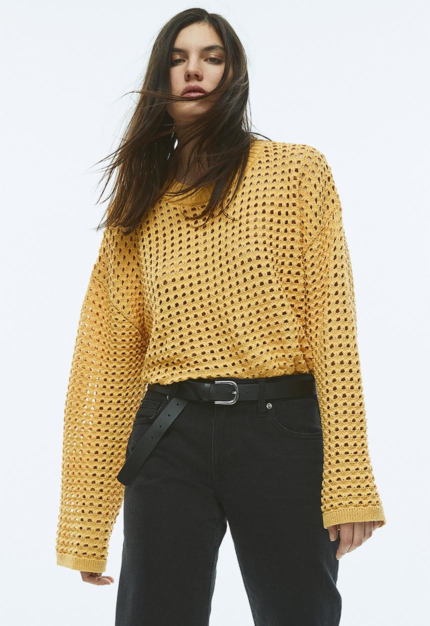 H&M - Pointelle-knit jumper - yellow