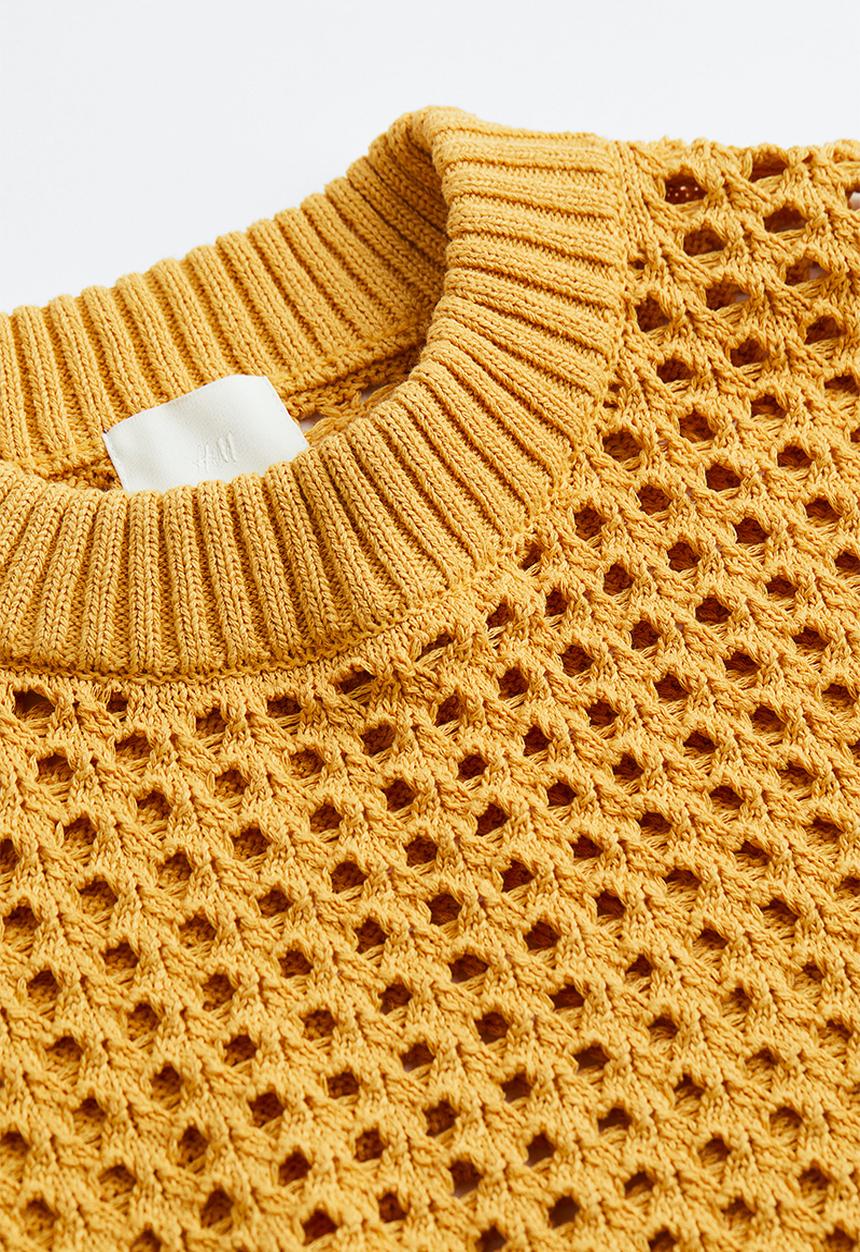 H&M - Pointelle-knit jumper - yellow