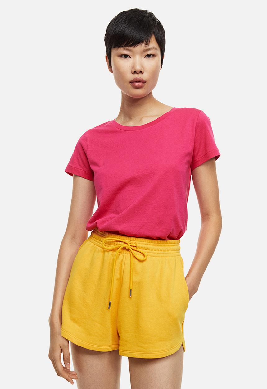 H&M - Cotton T-shirt - cerise 