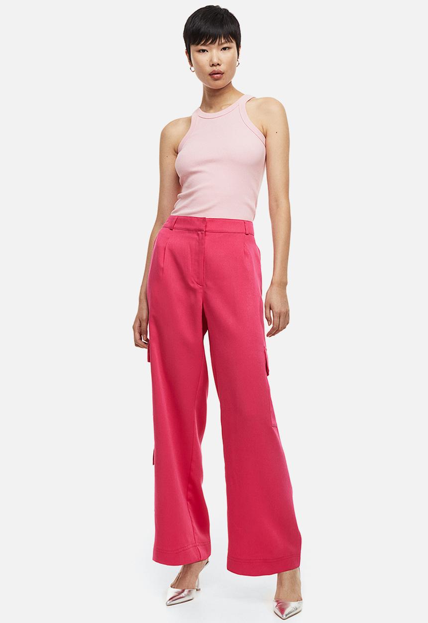 H&M - Ribbed vest top - light pink 