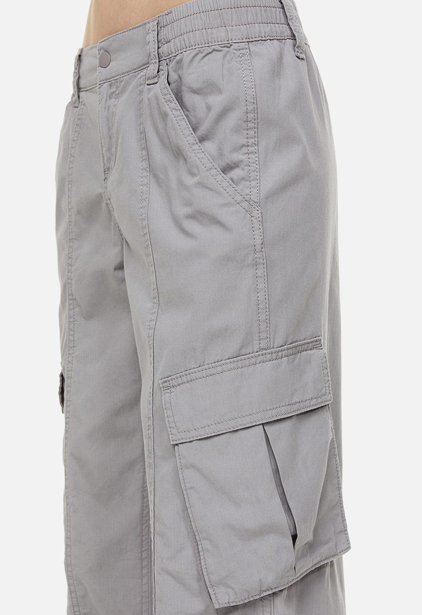 H&M - Canvas cargo trousers - light grey