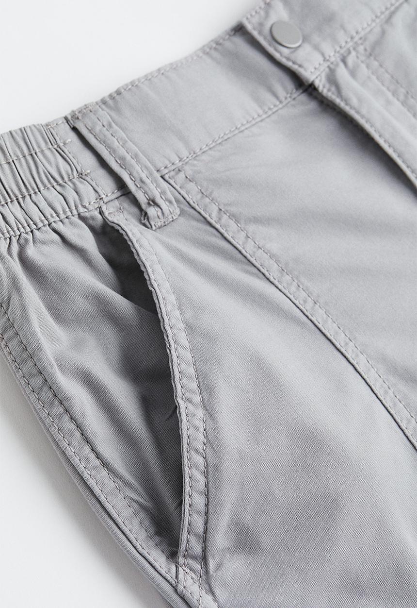H&M - Canvas cargo trousers - light grey