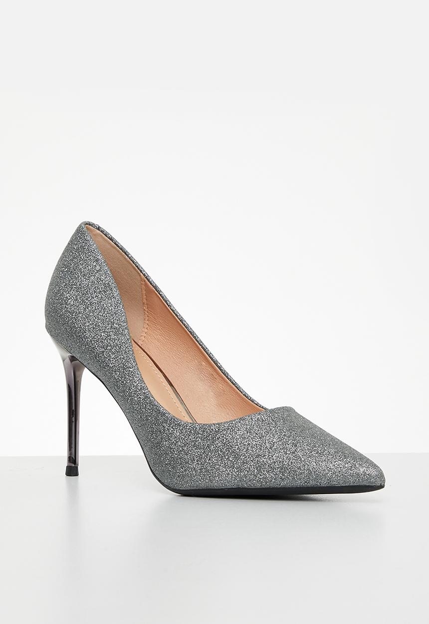 Footwork - Youla court heel - pewter glitter