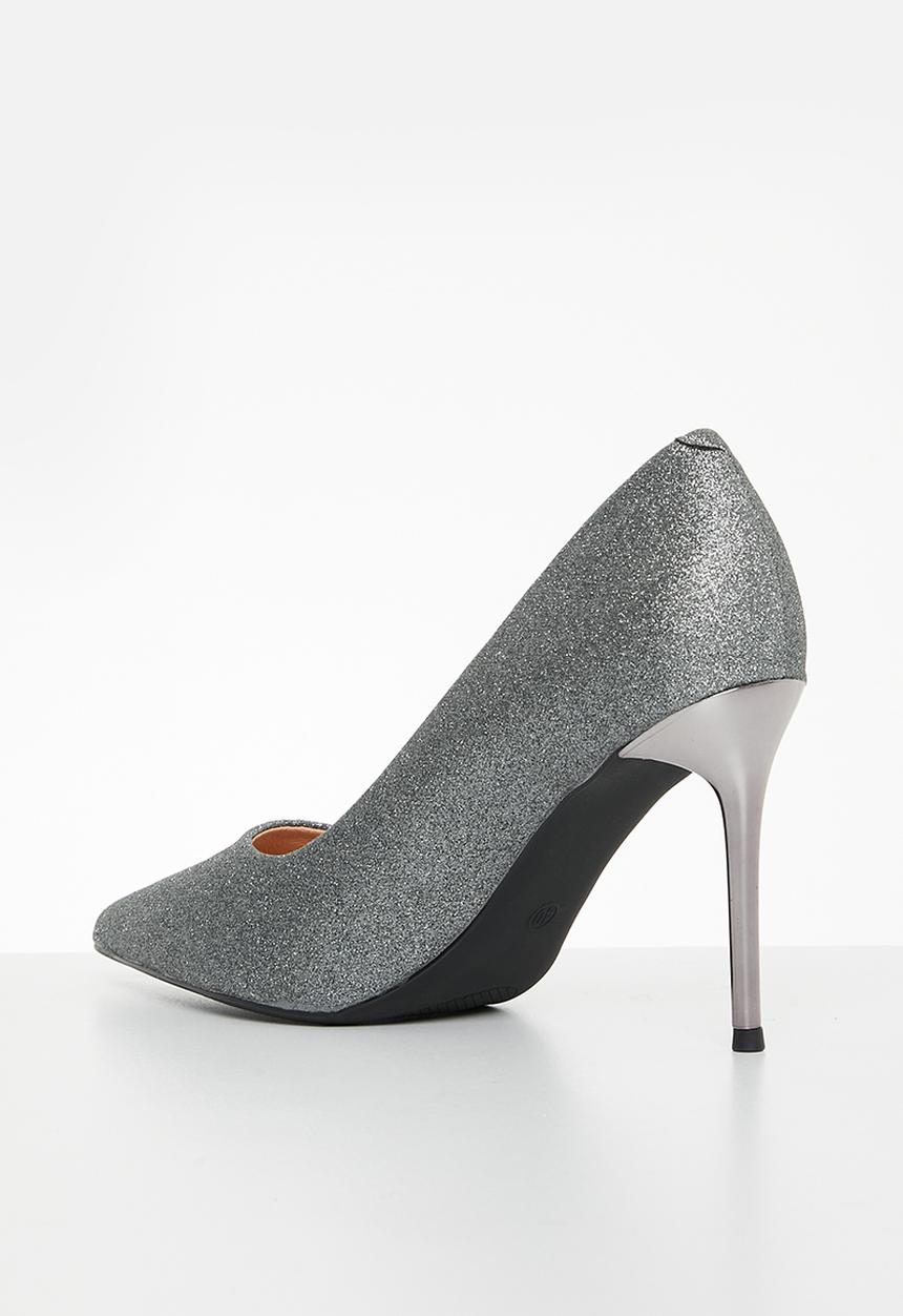 Footwork - Youla court heel - pewter glitter