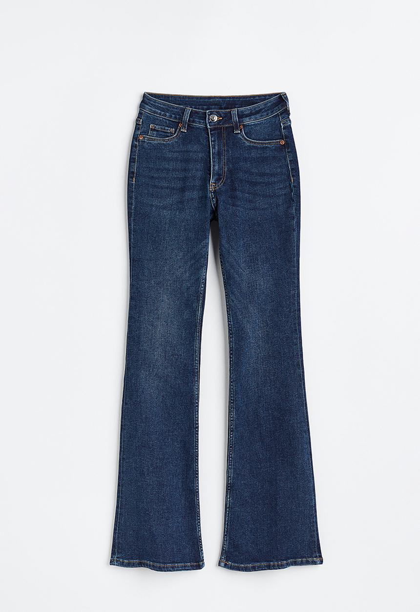 H&M - Flared high jeans - dark denim blue 
