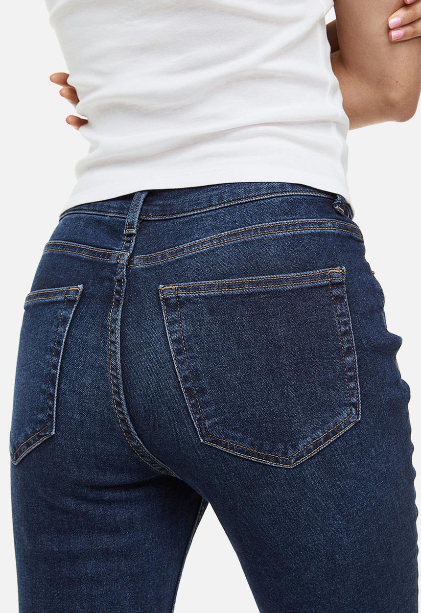 H&M - Flared high jeans - dark denim blue 