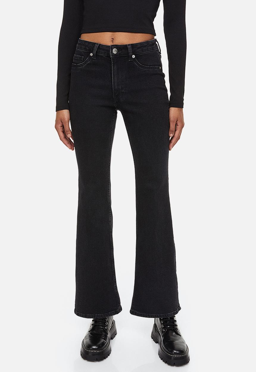 H&M - Flared high jeans - black