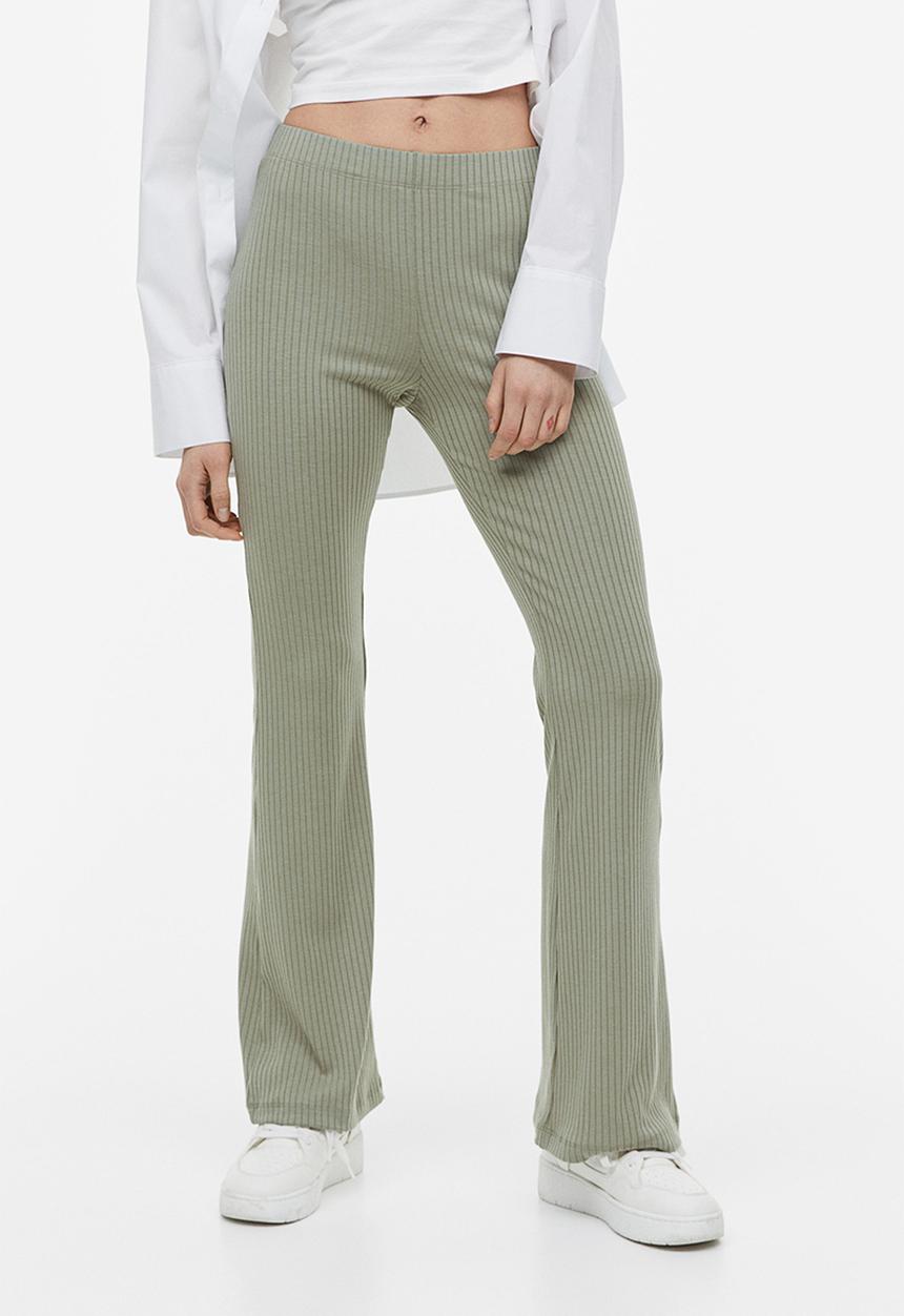 H&M - Flared leggings - light khaki green