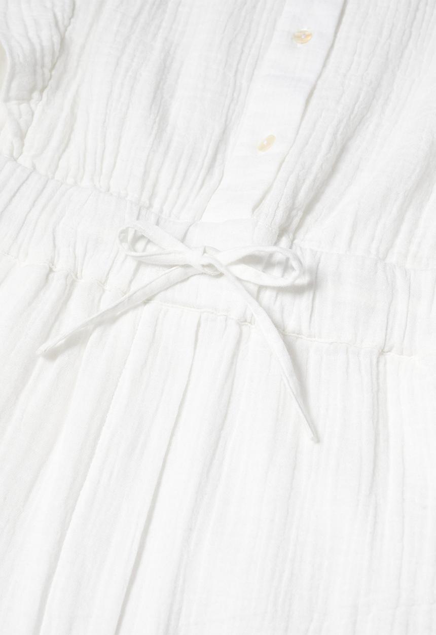 MANGO - One-piece suit bambula - white