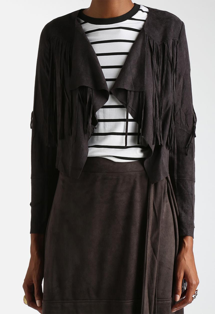 Glamorous - Suedette Fringe Jacket