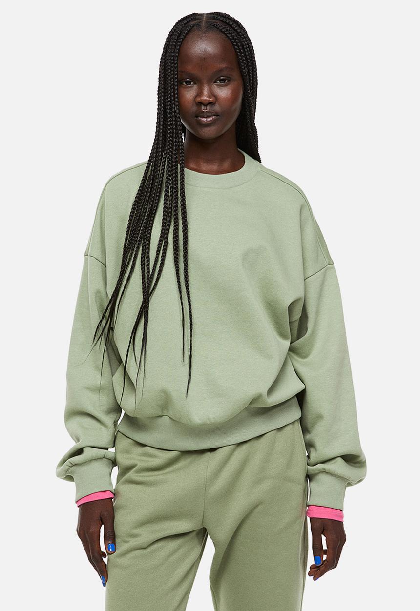 H&M - Oversized sweatshirt - khaki green