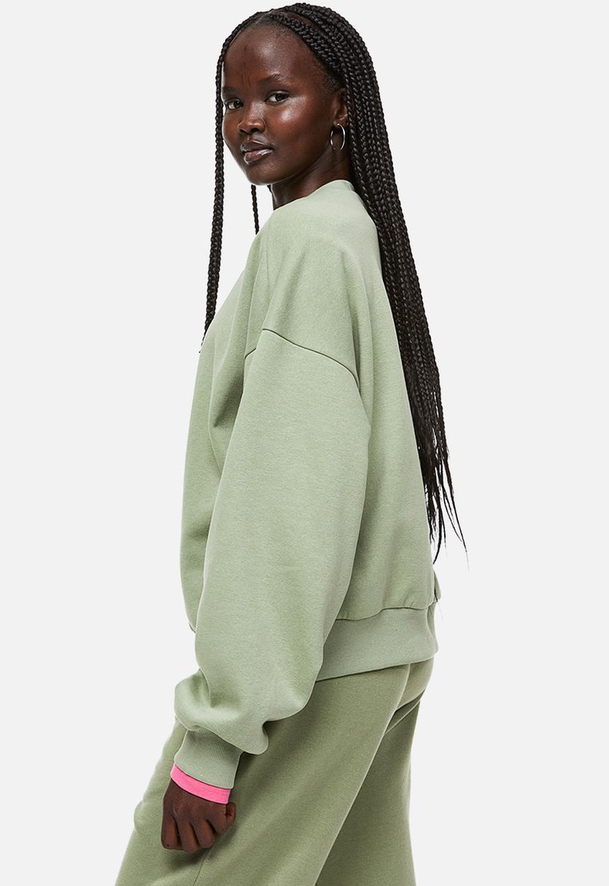 H&M - Oversized sweatshirt - khaki green