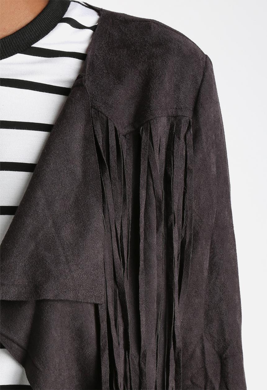 Glamorous - Suedette Fringe Jacket