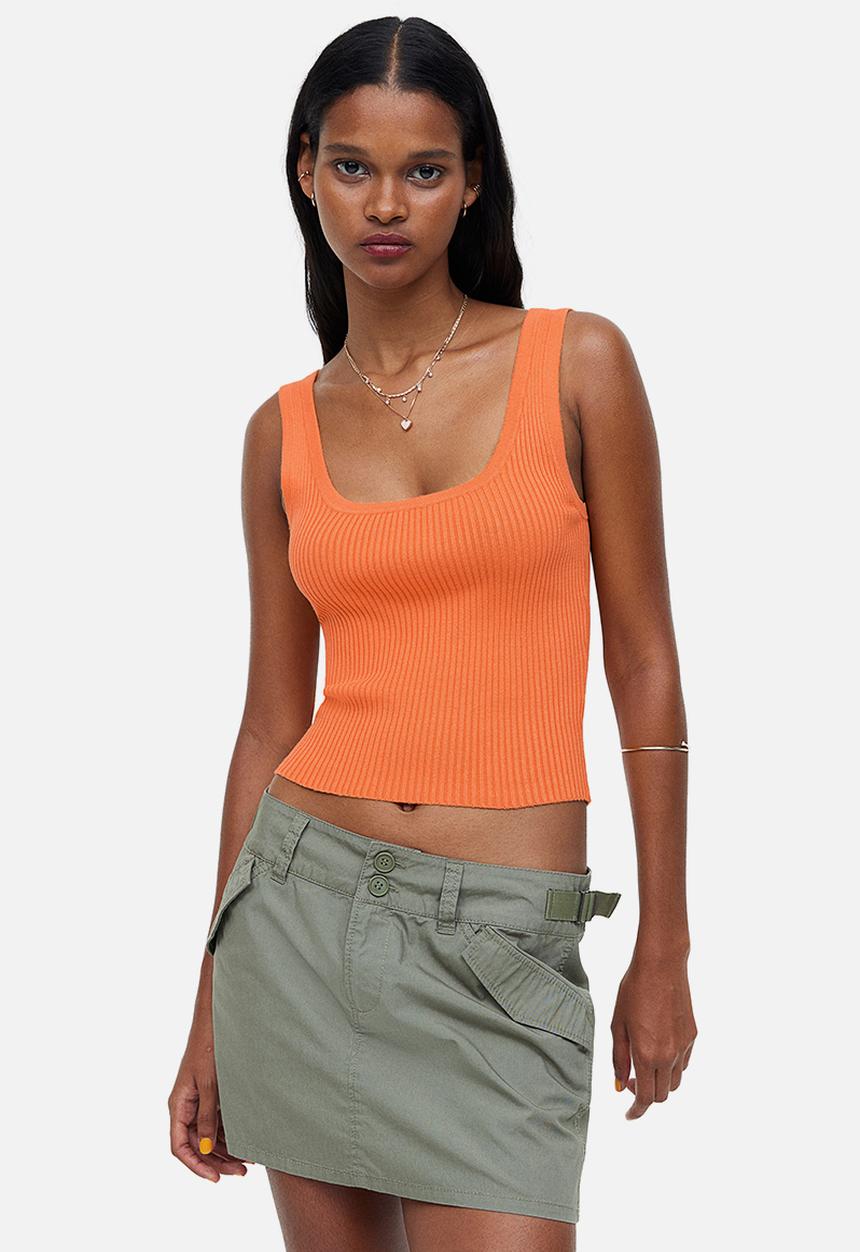 H&M - Rib-knit vest top - orange