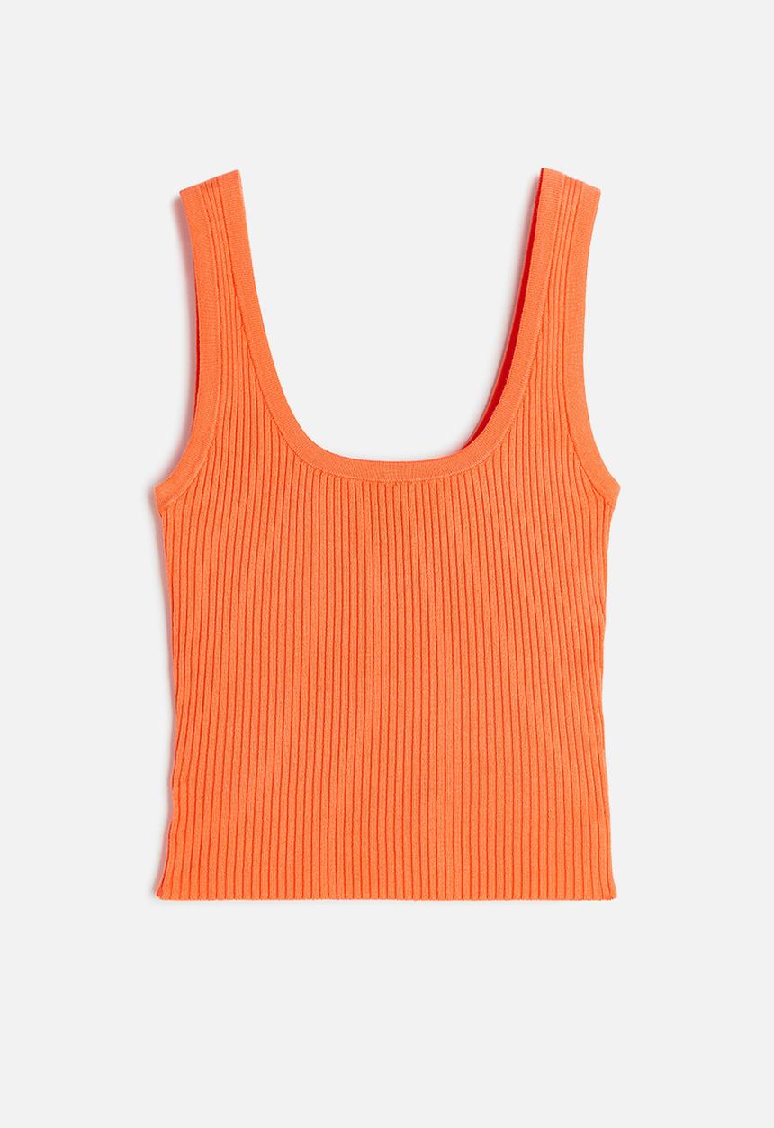H&M - Rib-knit vest top - orange