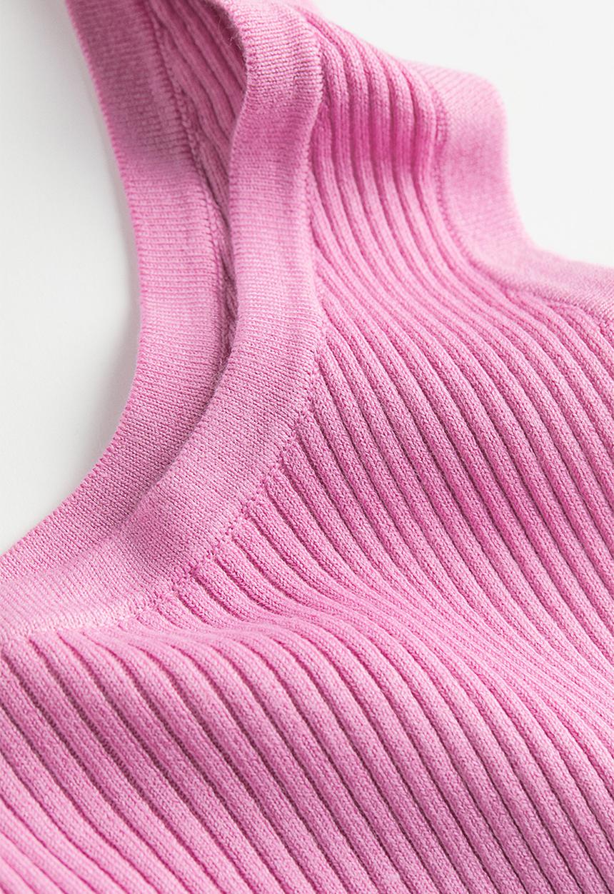 H&M - Rib-knit vest top - pink