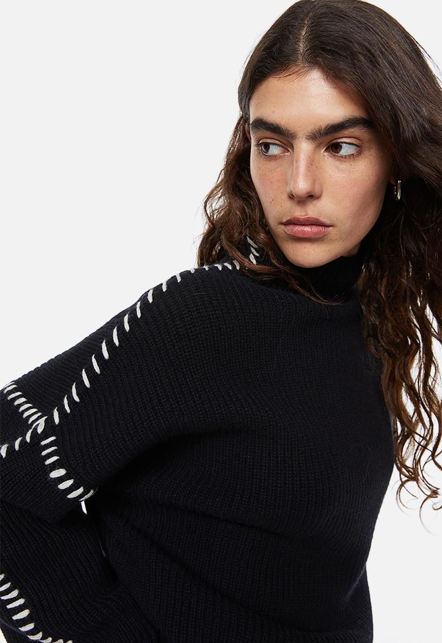 H&M - Wool turtleneck jumper - black