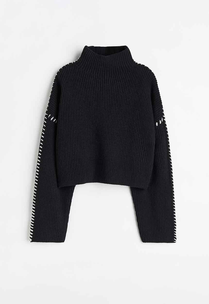 H&M - Wool turtleneck jumper - black