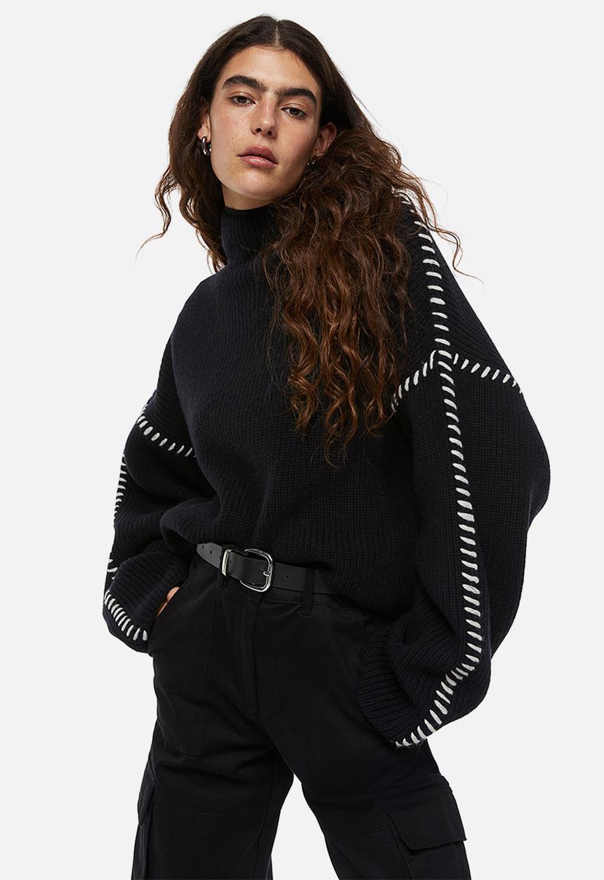 H&M - Wool turtleneck jumper - black