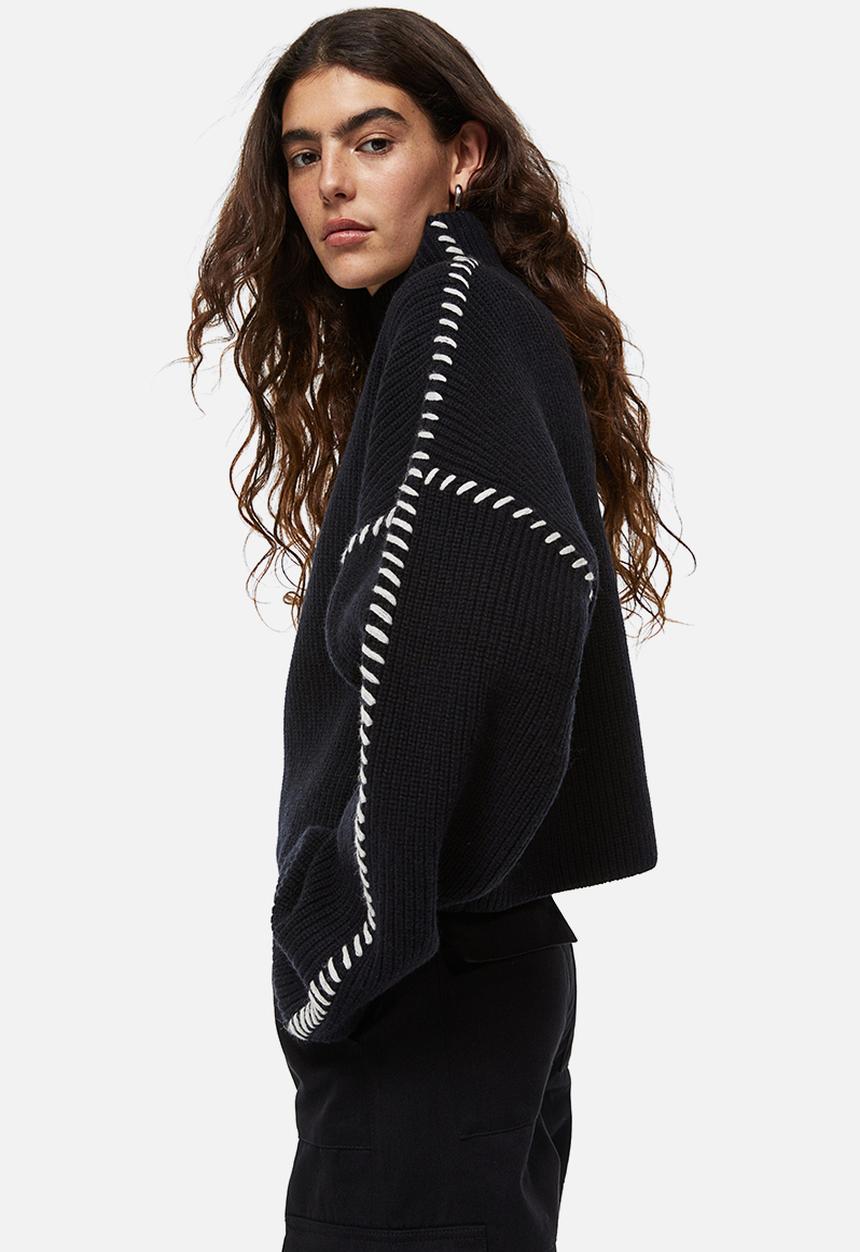 H&M - Wool turtleneck jumper - black