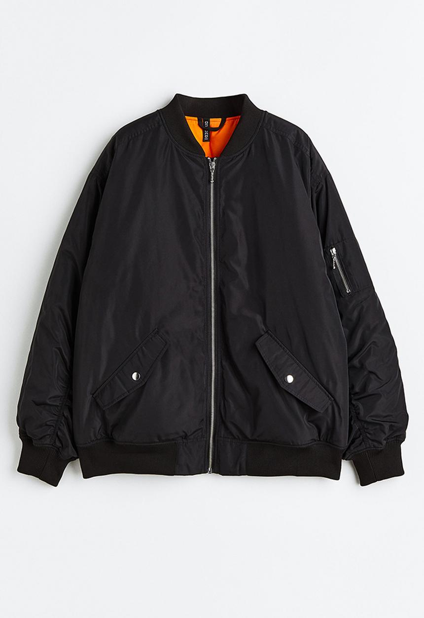 H&M - Padded bomber jacket - black