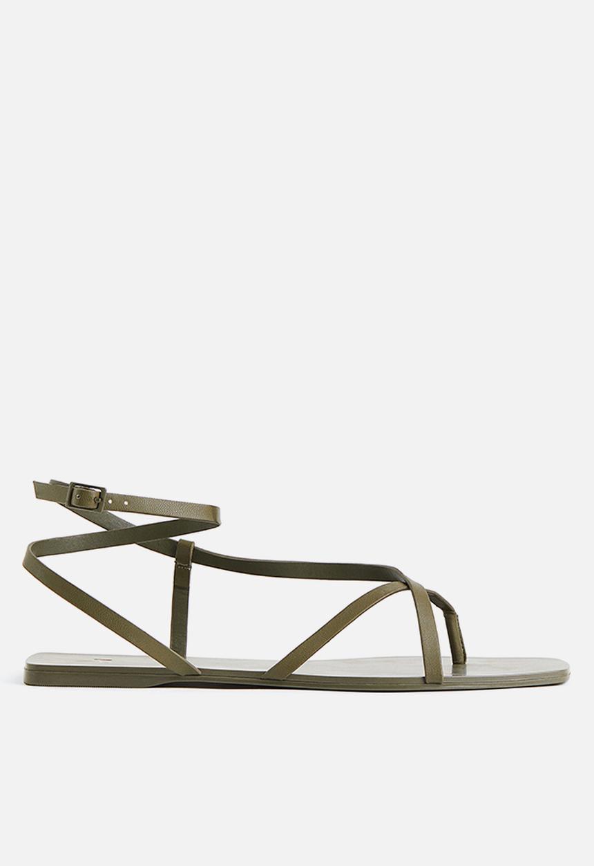 H&M - Sandals - dark khaki green