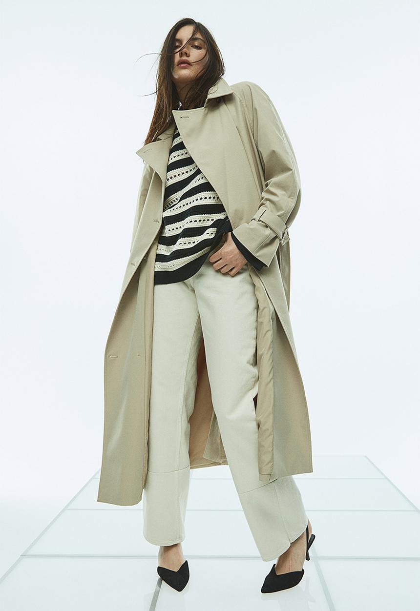 H&M - Double-breasted trench coat - beige