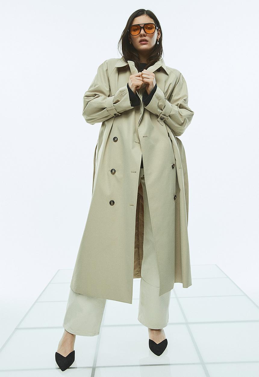 H&M - Double-breasted trench coat - beige