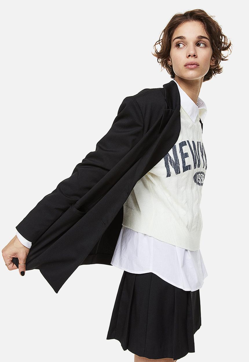 H&M - Single-breasted blazer - black