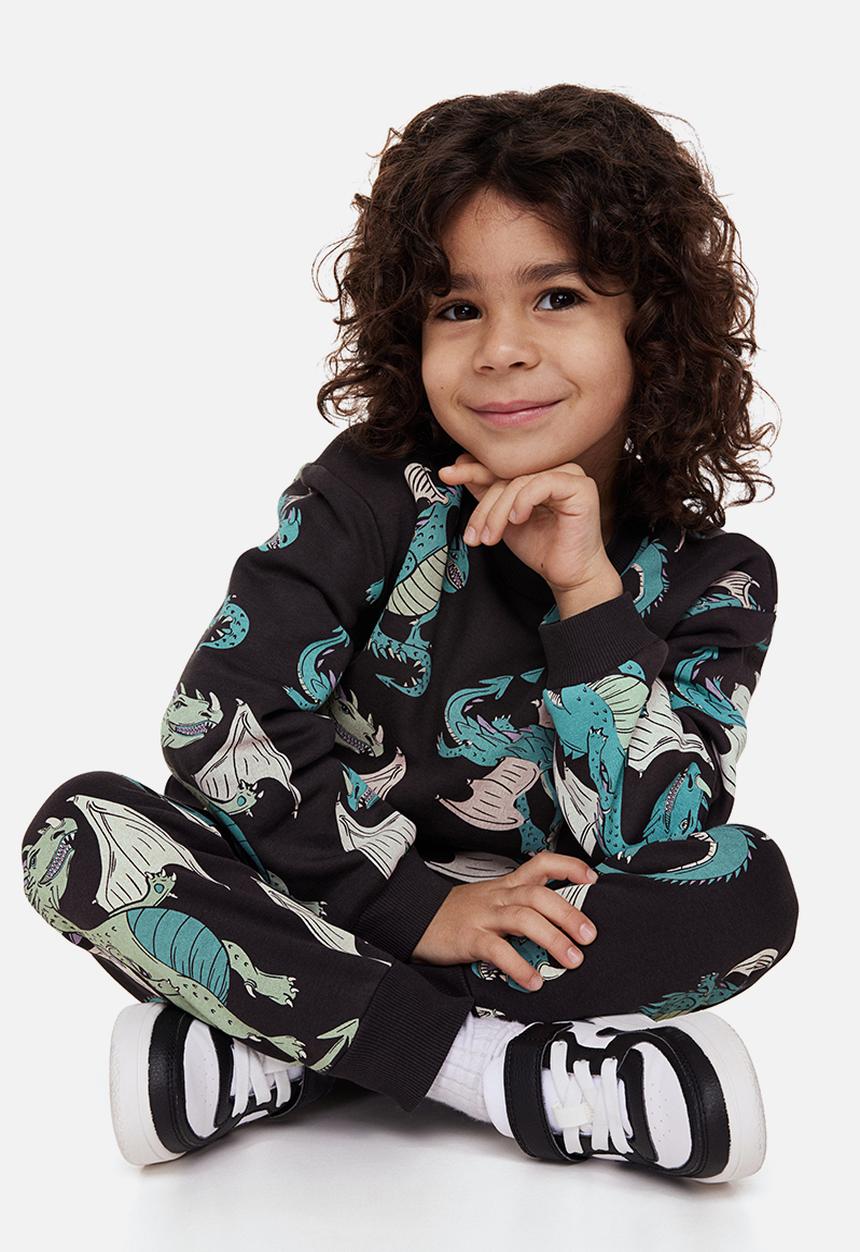 H&M - Sweatshirt - black / dragons 