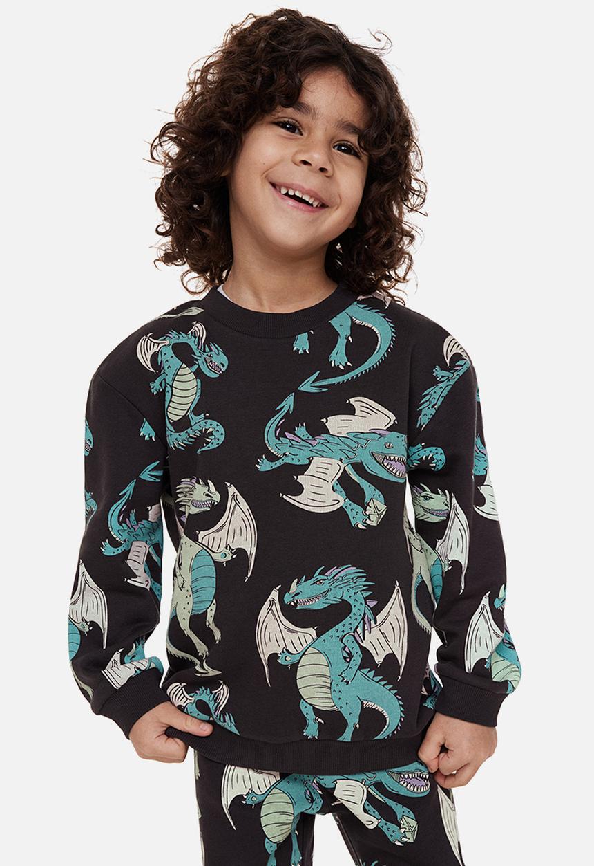 H&M - Sweatshirt - black / dragons 