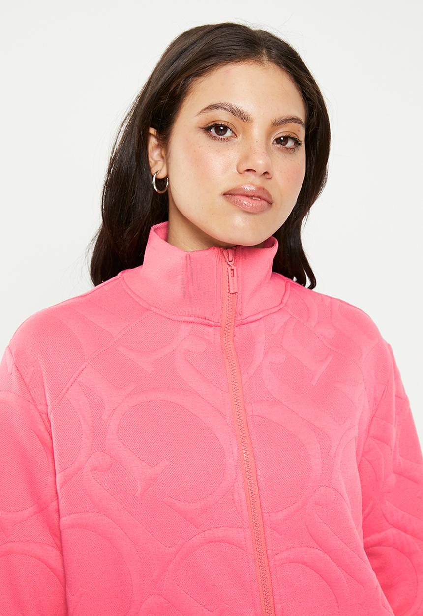 GUESS - Adelaide full zip sweatshirt - macro gj red cherry