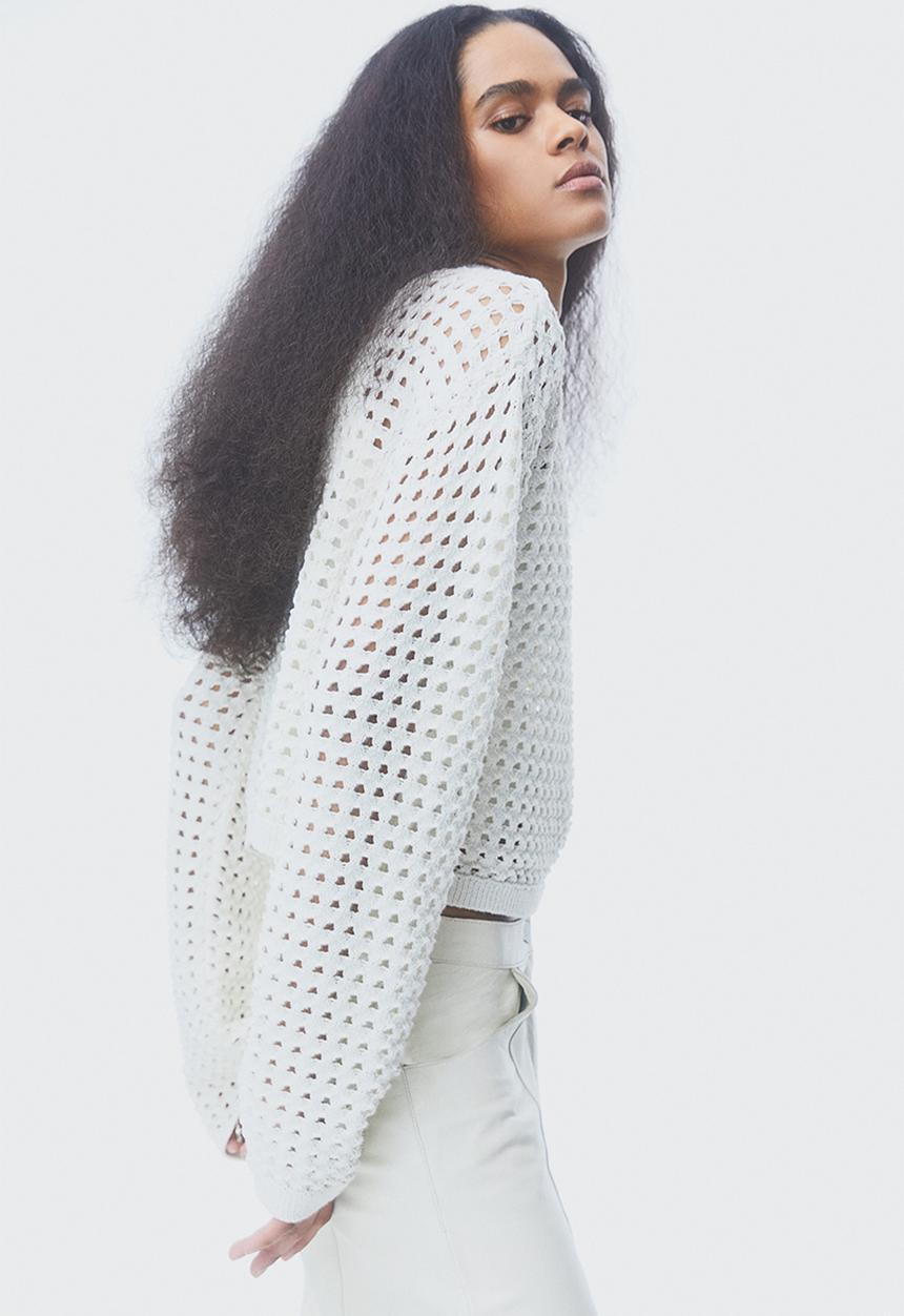 H&M - Pointelle-knit jumper - white