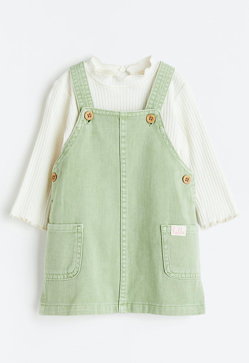 H&M - 2-piece cotton set - pistachio green 
