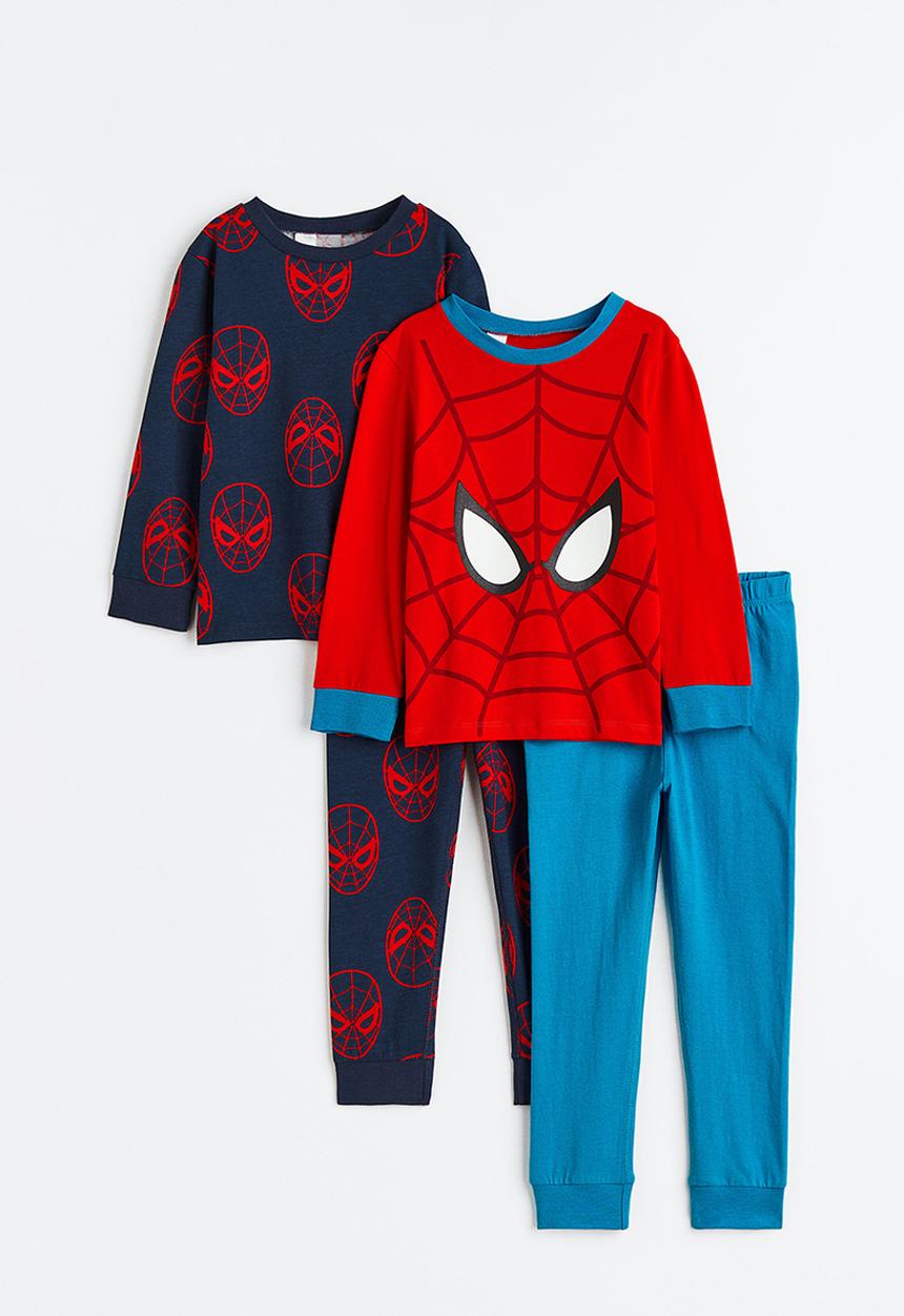 H&M - 2-pack pyjamas - red / spider-man