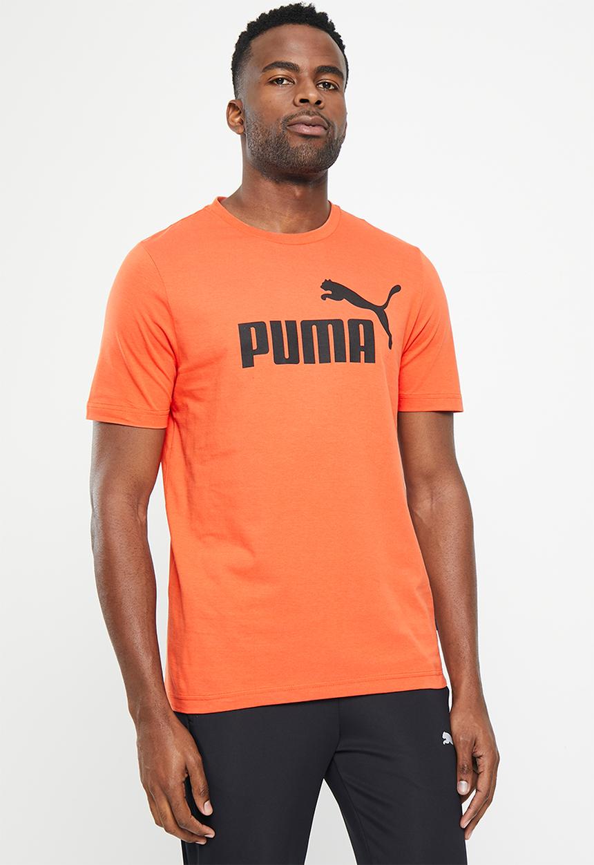 PUMA - Ess logo tee  - chili powder